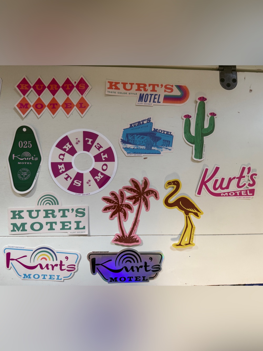 Kurt Geiger Pink Flamingo Party Sticker Set - Picture 3 of 5